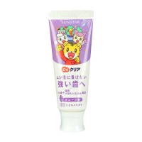 Sunstar 日本巧虎儿童含氟防蛀牙膏 可吞咽 葡萄味 2岁适用
